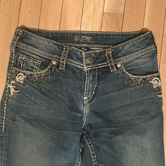 BUNDLE - Two Size 7 Amethyst & Silver Y2K Low Rise & Flared Jeans - Picture 11 of 15